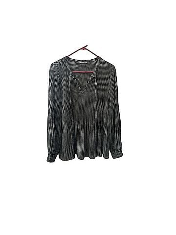 Adrianna Papell Micro-Polka Dot Pleated Blouse Long Sleeve Blouse (view 1)