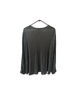 Adrianna Papell Micro-Polka Dot Pleated Blouse Long Sleeve Blouse (view 2)