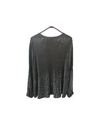 Adrianna Papell Micro-Polka Dot Pleated Blouse Long Sleeve Blouse (view 2)