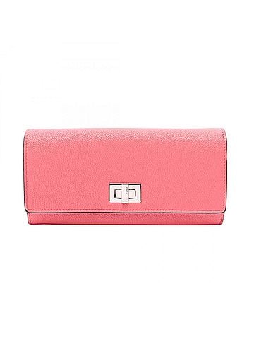 Fendi Fendi Peekaboo Selleria Bi-fold Long Wallet, Leather, Women's, Pink (view 1)