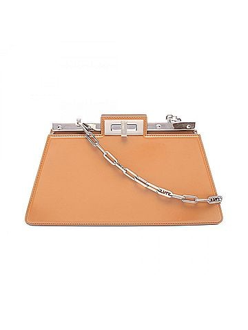Fendi Fendi Peekaboo Cut Medium Shoulder Bag/Handbag, Leather, Women's, Brown (view 1)