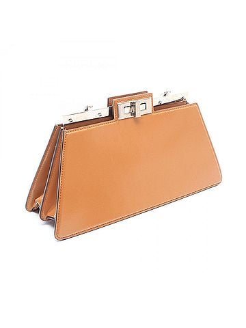 Fendi Fendi Peekaboo Cut Medium Shoulder Bag/Handbag, Leather, Women's, Brown (view 2)