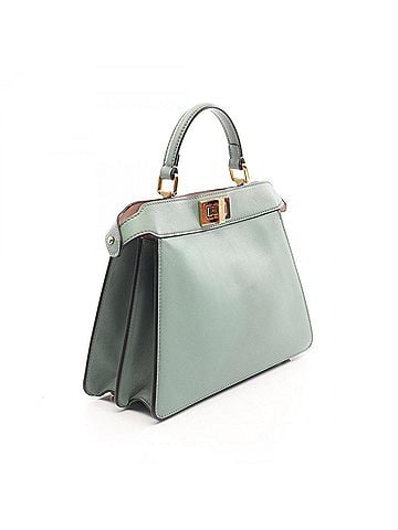Fendi Fendi Peekaboo I.U. Small Selleria 2-Way Handbag, Leather, Women's, Green, 8BN327 (view 2)