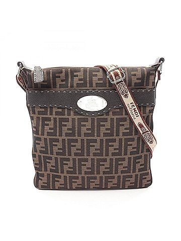 Fendi Fendi Selleria Zucca Shoulder Bag/Handbag, Canvas and Leather, Women's, Brown, 8BT109 (view 1)