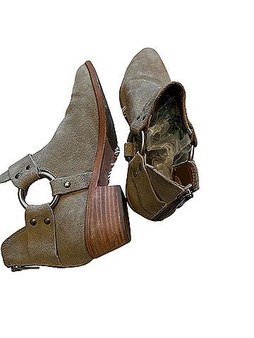 FRYE Frye Tan Suede Back Zip Up Booties Boots (view 2)