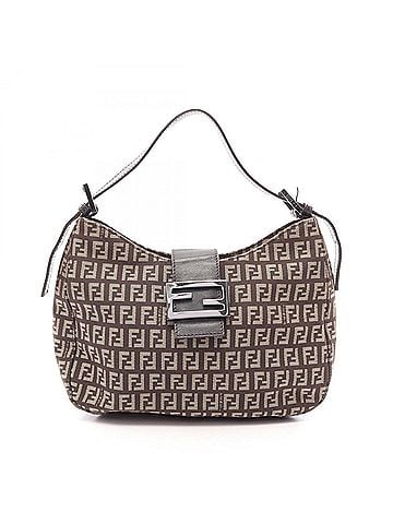 Fendi Fendi Zucchino Shoulder Bag/Handbag, Canvas and Leather, Women's, Brown/Beige, 8BR036 (view 1)