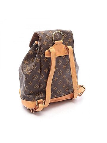 Louis Vuitton Louis Vuitton Montsouris MM Backpack/Handbag, Coated Canvas and Leather, Monogram Pattern, Women's, Brown, M51136 (view 2)