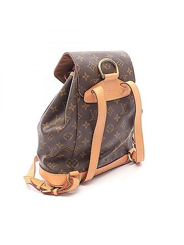 Louis Vuitton Louis Vuitton Montsouris MM Monogram Backpack/Handbag, Coated Canvas and Leather, Pattern, Women's, Brown, M51136 (view 2)