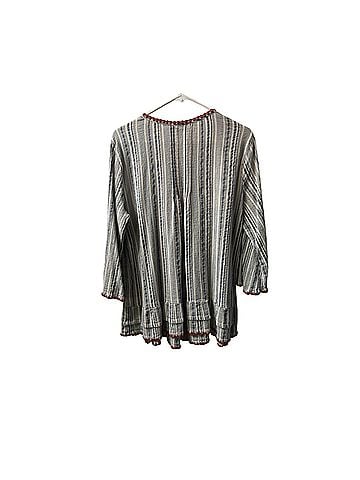 Style&Co Striped V-Neck Tunic Blouse 3/4 Sleeve Blouse (view 2)