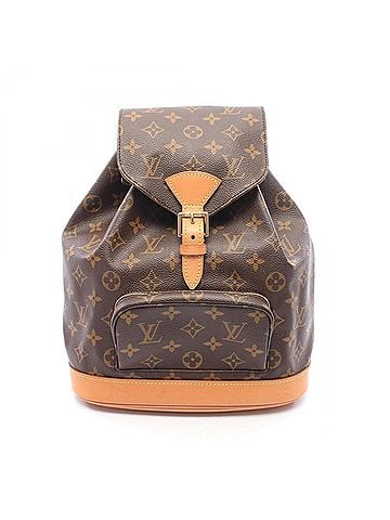Louis Vuitton Louis Vuitton Montsouris MM Monogram Backpack/Handbag, Coated Canvas and Leather, Pattern, Women's, Brown, M51136 (view 1)
