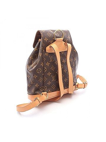 Louis Vuitton Louis Vuitton Montsouris MM Monogram Backpack/Handbag, Coated Canvas and Leather, Pattern, Women's, Brown, M51136 (view 2)