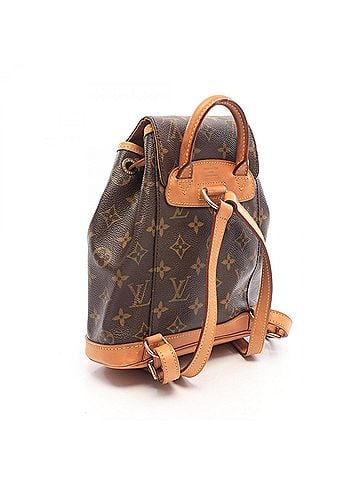 Louis Vuitton Louis Vuitton Mini Montsouris Monogram Backpack/Handbag, Coated Canvas and Leather, Pattern, Women's, Brown, M51137 (view 2)