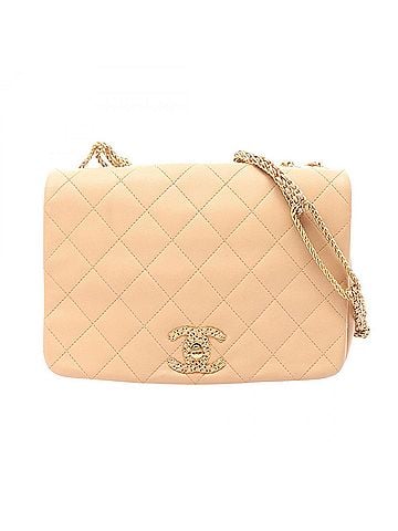 Chanel Chanel Matelassé Shoulder Bag/Handbag, Lambskin Leather, Women's, Beige (view 1)