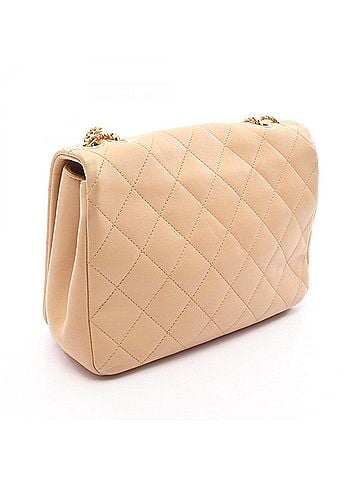 Chanel Chanel Matelassé Shoulder Bag/Handbag, Lambskin Leather, Women's, Beige (view 2)