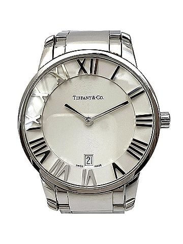 Tiffany & Co. Tiffany &amp; Co. Atlas Dome Watch, Total Weight 107.6g, Stainless Steel, Quartz, White Dial, Z1800.11.10A21A00A (view 1)