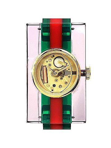Gucci Gucci Vintage Web Watch, Sherry, Total Weight 23.8g, Resin, Quartz Movement, Gold Dial, YA143501 143.5 (view 1)