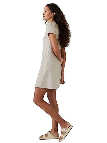 Athleta Essential Tee Stretch Dress Casual Dress (view 2)