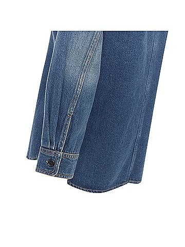 Chloé Chloe Denim Cotton Cropped Shirt (view 2)
