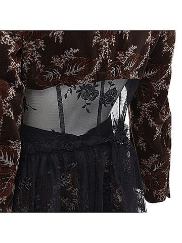 Comme des Garçons Comme Des Garcons Velvet Mesh Skirt Set (view 2)