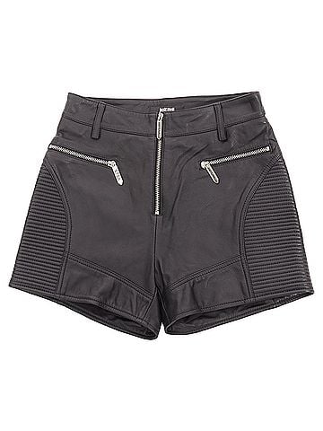 Roberto Cavalli Just Cavalli Leather Motorcycle Shorts (view 1)