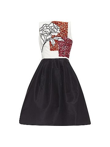 Oscar De La Renta Oscar De La Renta Silk Sequin Bodice Dress (view 1)