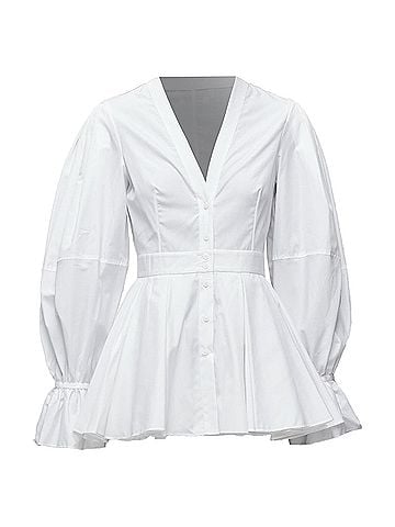 Alexander McQueen Alexander Mcqueen Balloon Sleeve Dress Shirt (view 1)