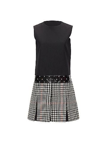 Saint Laurent Yves Saint Laurent 2011 Runway Houndstooth Dress (view 1)