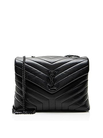 Saint Laurent Saint Laurent Matelasse Calfskin Monogram LouLou Chain Medium Shoulder (view 1)