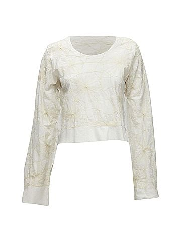 Comme des Garçons Comme Des Garcons Linen Floral Crop Top (view 1)