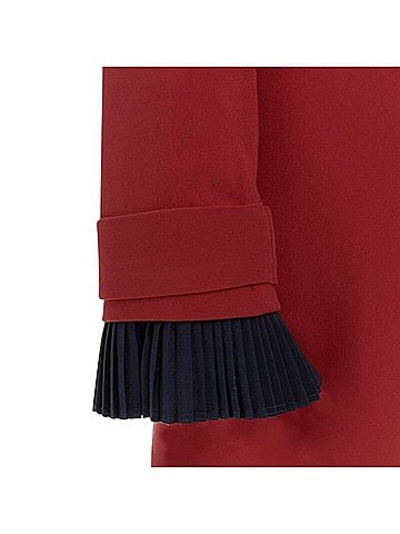 Victoria Beckham Victoria Beckham Red Crepe Pleated Dress (view 2)