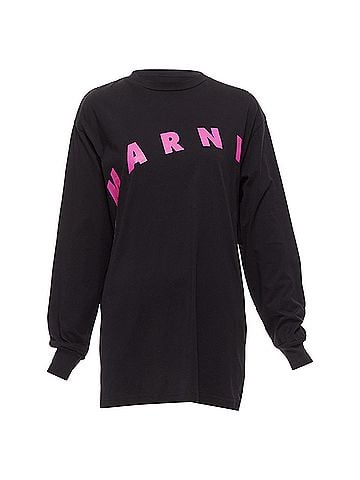 MARNI Marni Logo Print Long Sleeve Sweater Dress (view 1)