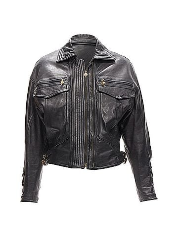 Versace Gianni Versace Leather Bondage Bomber (view 1)
