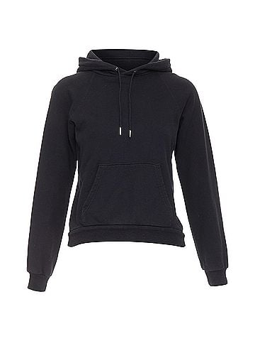 Céline Celine Cotton Logo Cropped Hoodie (view 2)