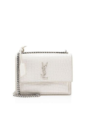 Saint Laurent Saint Laurent Croc Embossed Leather Monogram Sunset Medium Shoulder Bag (view 1)