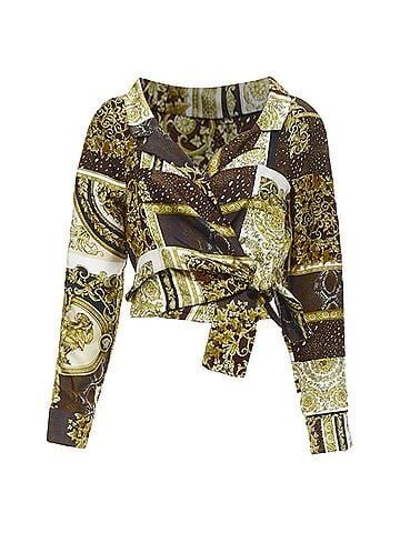 Versace Versace 2021 Mosaic Barocco Silk Wrap Shirt (view 1)