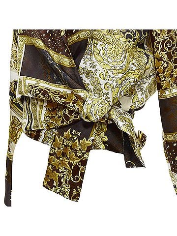 Versace Versace 2021 Mosaic Barocco Silk Wrap Shirt (view 2)