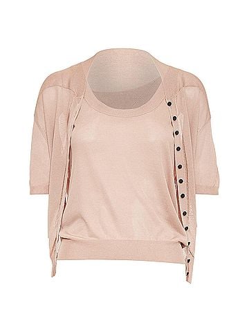 Nina Ricci Nina Ricci Silk Cardigan Vest Set (view 1)