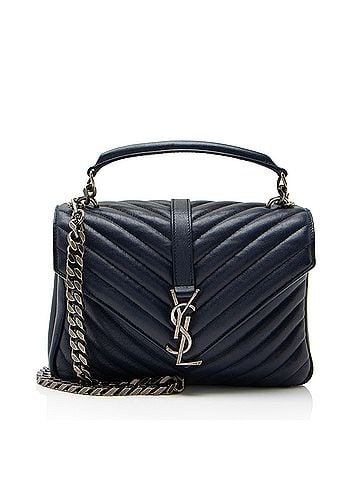 Saint Laurent Saint Laurent Matelasse Calfskin Monogram College Medium Shoulder Bag (view 1)