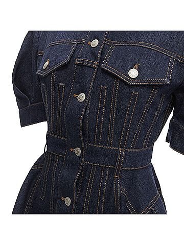 Alexander McQueen Alexander Mcqueen 2022 Corset Denim Dress (view 2)
