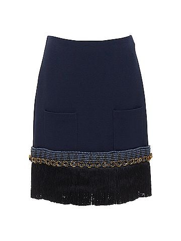 MARNI Marni Bead Crystal Fringe Knee Skirt (view 1)