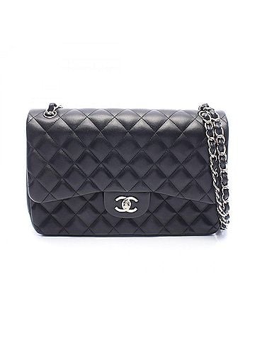 Chanel Chanel CHANEL Large Matelassé 30 Classic Double Flap Shoulder Bag Handbag Lambskin Leather Women's Black A58600 (view 1)