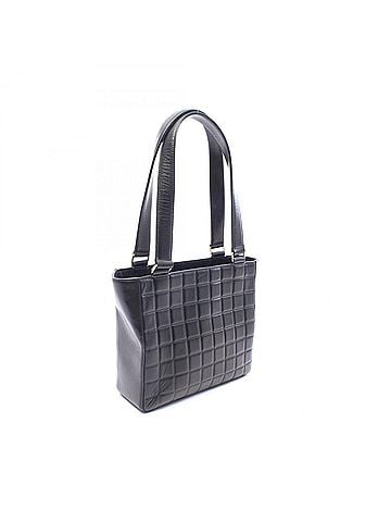 Chanel Chanel Chocolate Bar Shoulder Bag/Handbag, Lambskin Leather, Women's, Black (view 2)