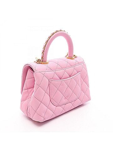 Chanel Chanel Coco Handle XXS Top 2-Way Handbag, Caviar Skin (Grained Calfskin), Women's, Pink (view 2)