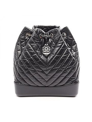 Chanel Chanel Gabrielle de Combination Hardware Backpack/Handbag, Leather, Women's, Black (view 1)