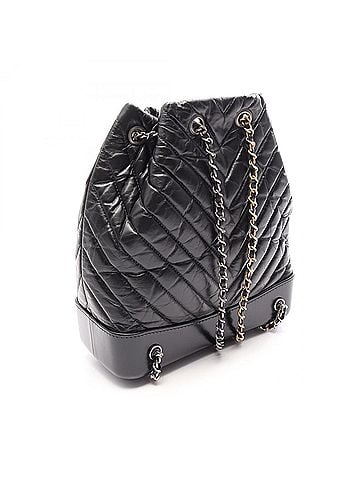 Chanel Chanel Gabrielle de Combination Hardware Backpack/Handbag, Leather, Women's, Black (view 2)