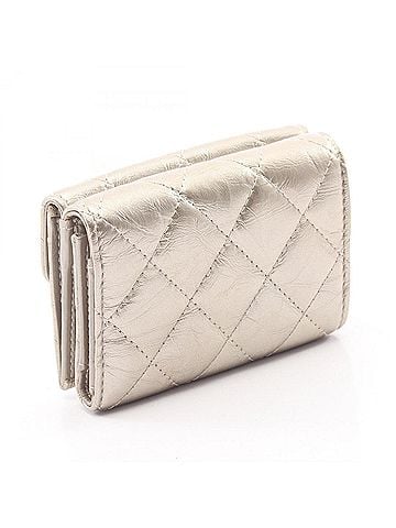 Chanel Chanel 2.55 Matelassé Tri-fold Wallet, Leather, Women's, Gold Tone, A70325 (view 2)