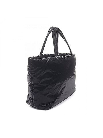 Saint Laurent Yves Saint Laurent Saint Laurent Paris Wide Puffer Tote Bag Handbag, Nylon, Men's, Black, 756269 (view 2)