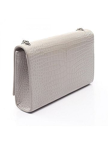 Saint Laurent Yves Saint Laurent Saint Laurent Paris Kate Monogram Shoulder Bag/Handbag, Leather, Women's, Gray (view 2)