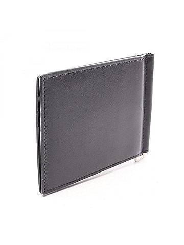 Saint Laurent Saint Laurent Paris Classic Bill Clip Wallet, Bi-fold Leather, Men's, Black, 378005 (view 2)