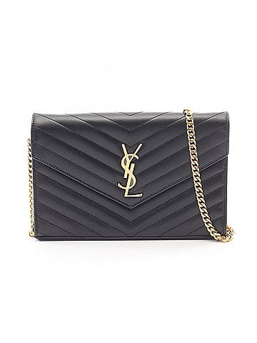 Saint Laurent Yves Saint Laurent Saint Laurent Paris Cassandra Classic Shoulder Bag/Handbag, Leather, Women's, Black, 377828 (view 1)